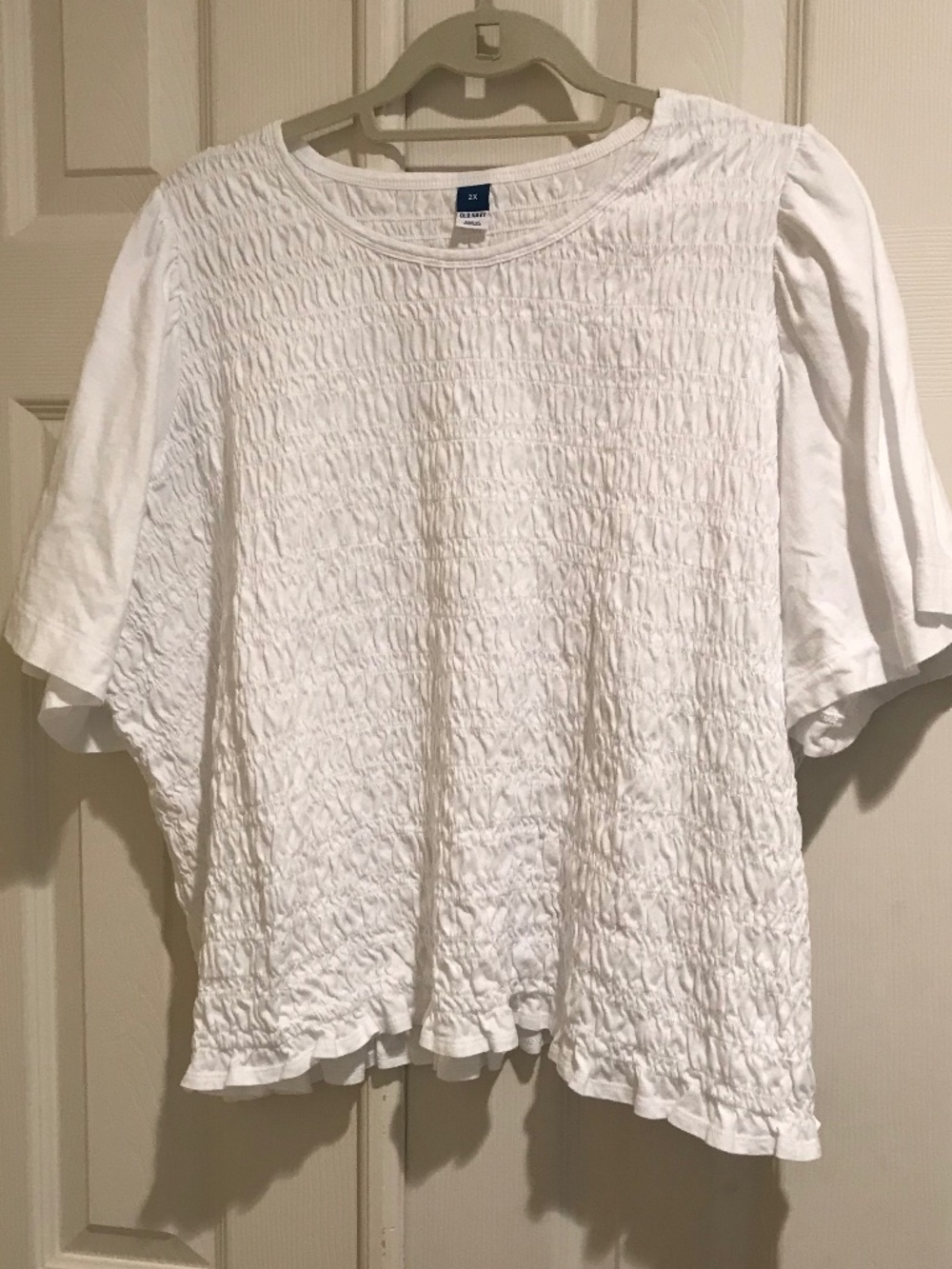 White smocked top